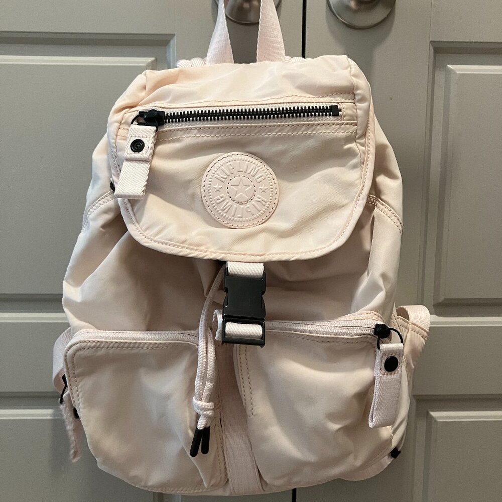 Kipling light pink backpack